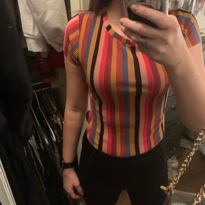 Multi colored crop top